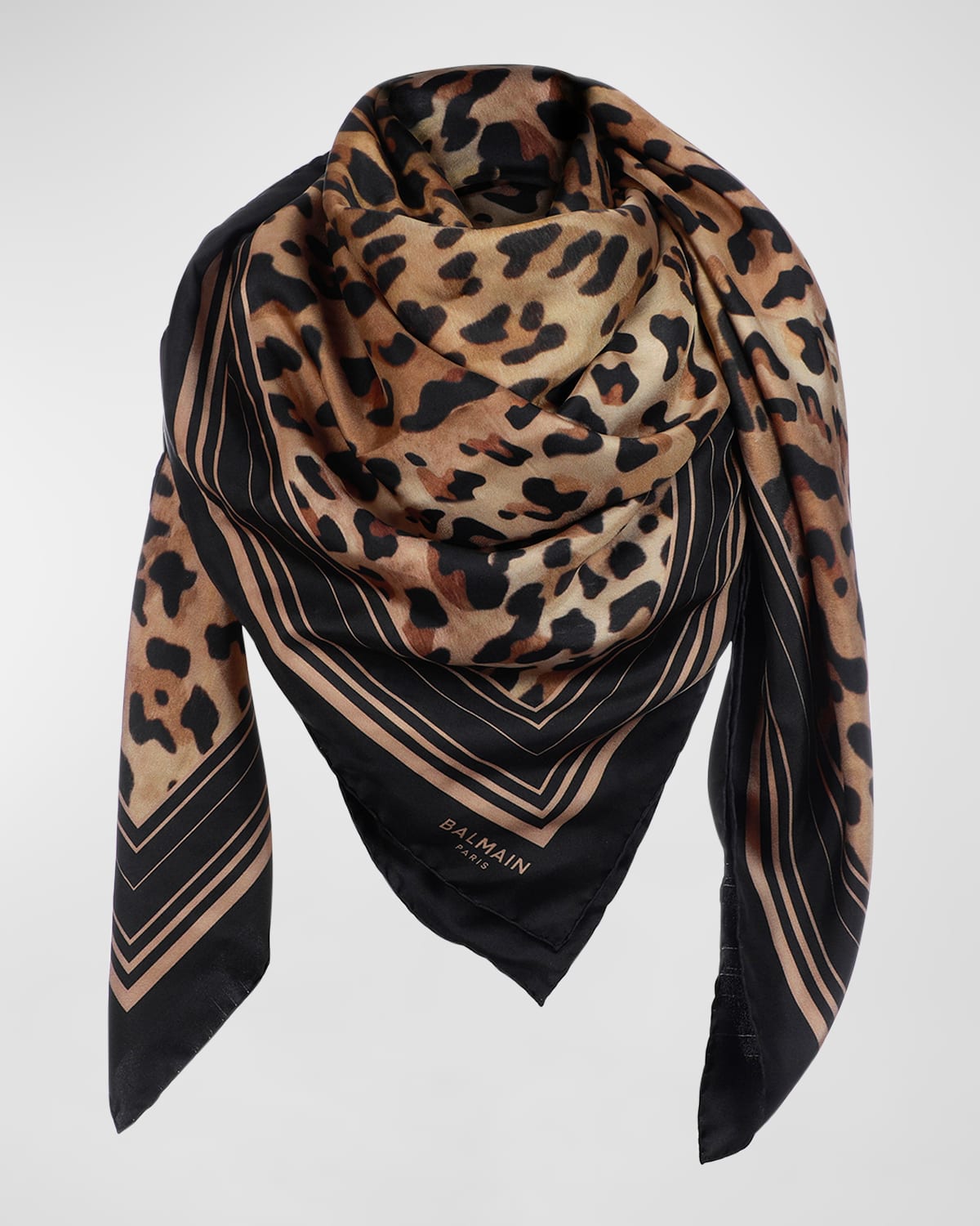 Leopard-Print Silk Foulard