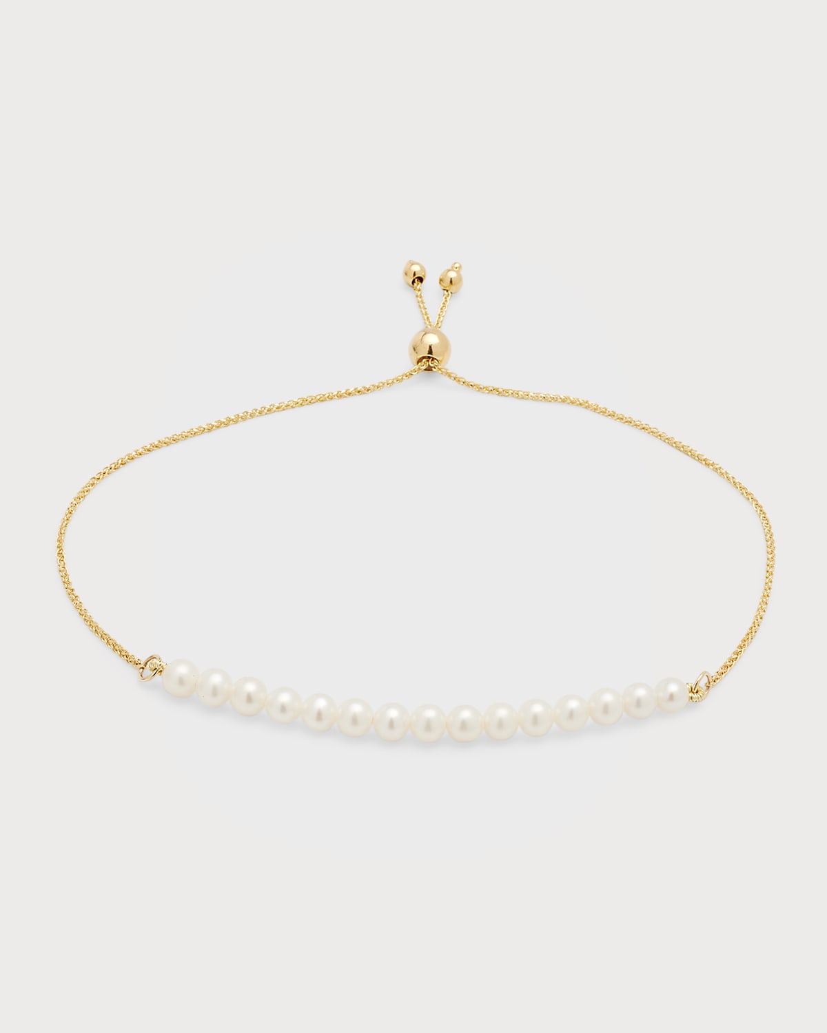 14K Bolo Bracelet with Freshwater Pearls