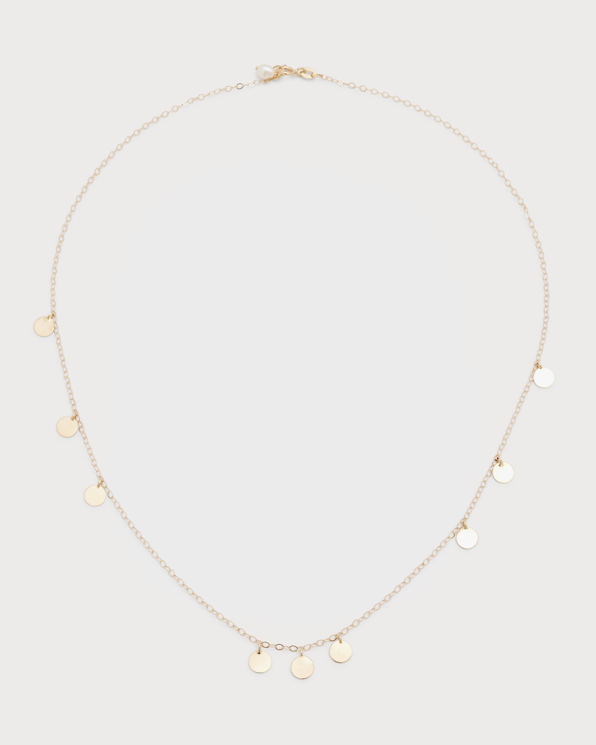 14K Yellow Gold Spaced Confetti Necklace