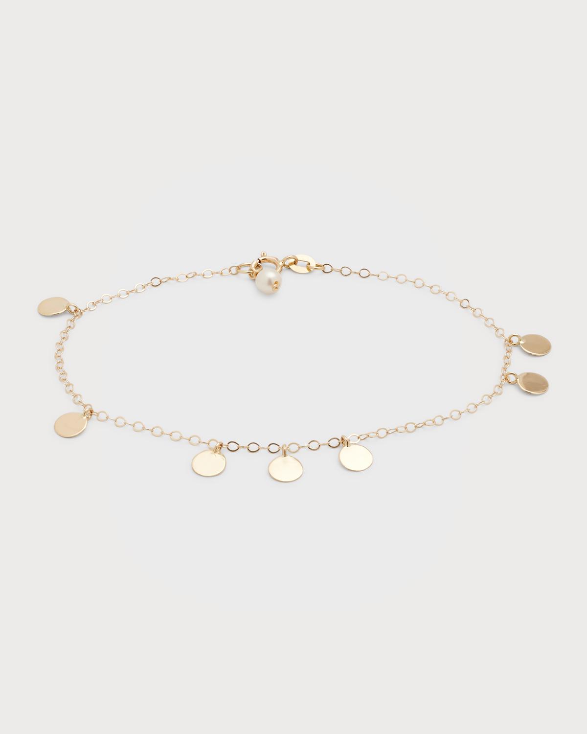 14K Yellow Gold Spaced Confetti Bracelet