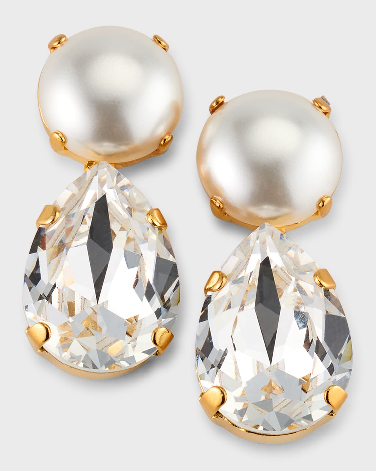 Elizabeth Cole Sable Crystal Drop Earrings