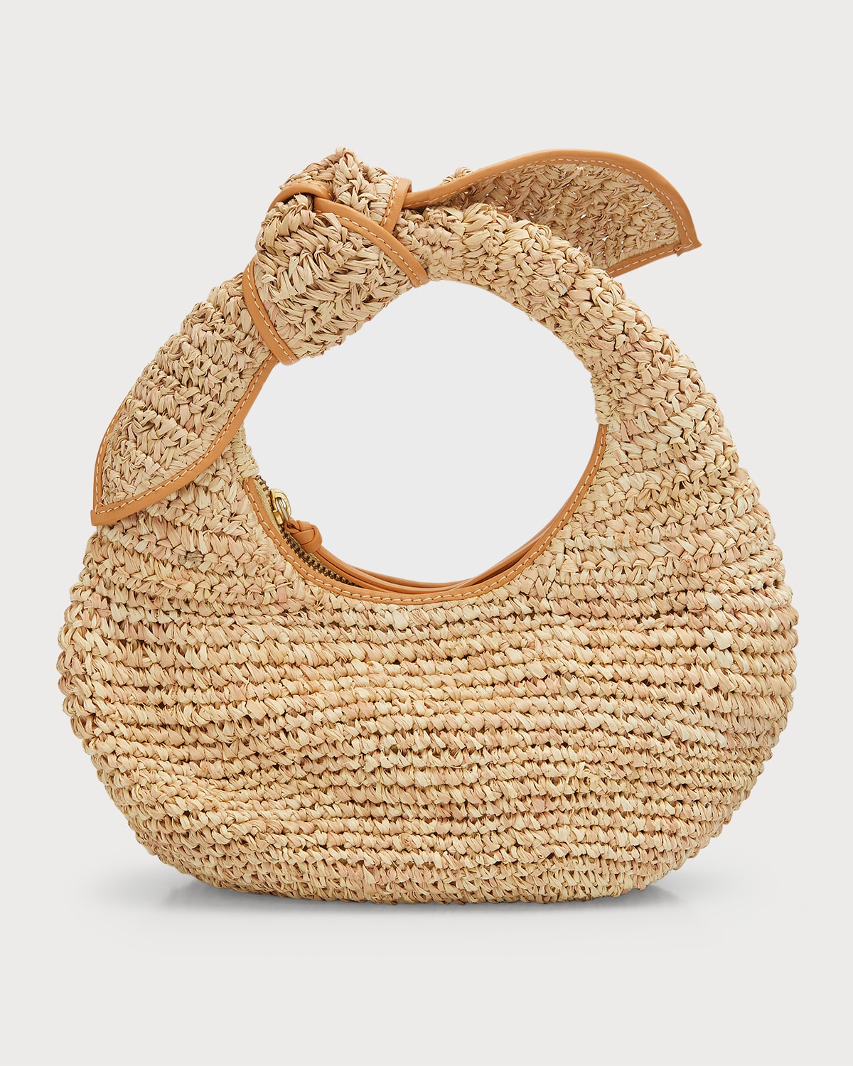The Josie Knot Raffia Top-Handle Bag