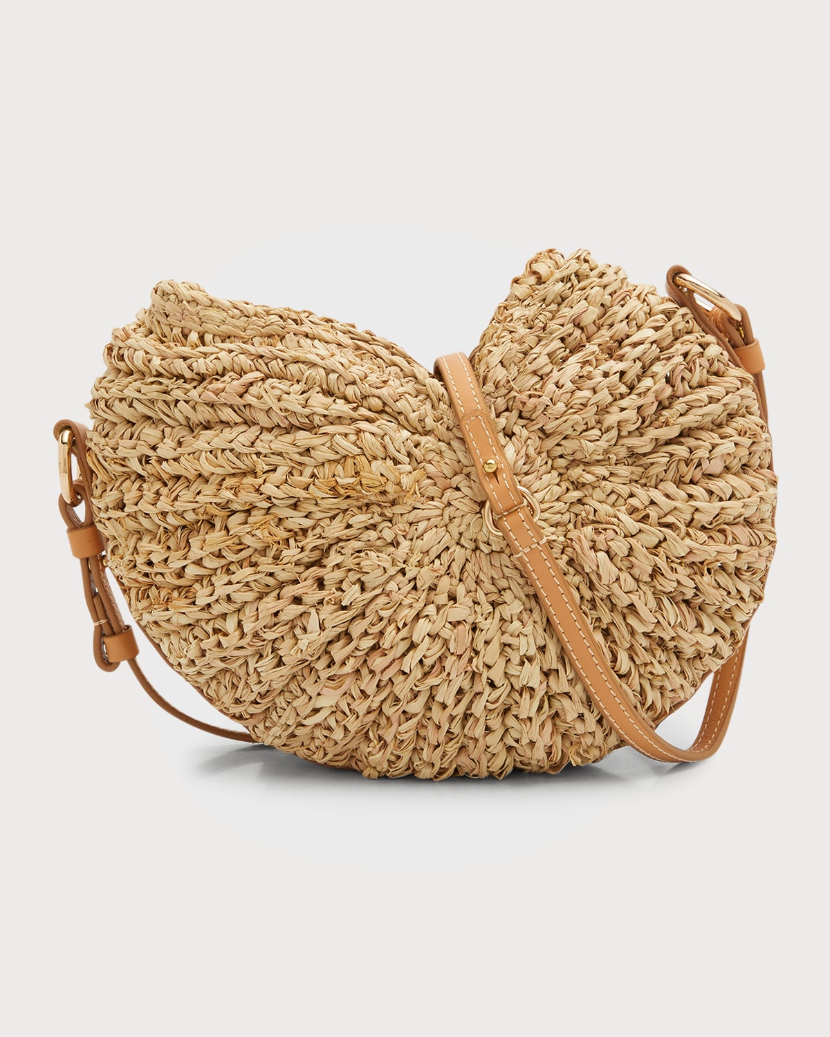 The Cesi Conch Raffia Shoulder Bag