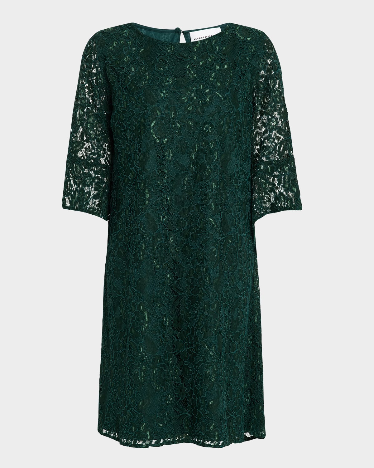 Caroline Rose Julia Lace Dress In Forest