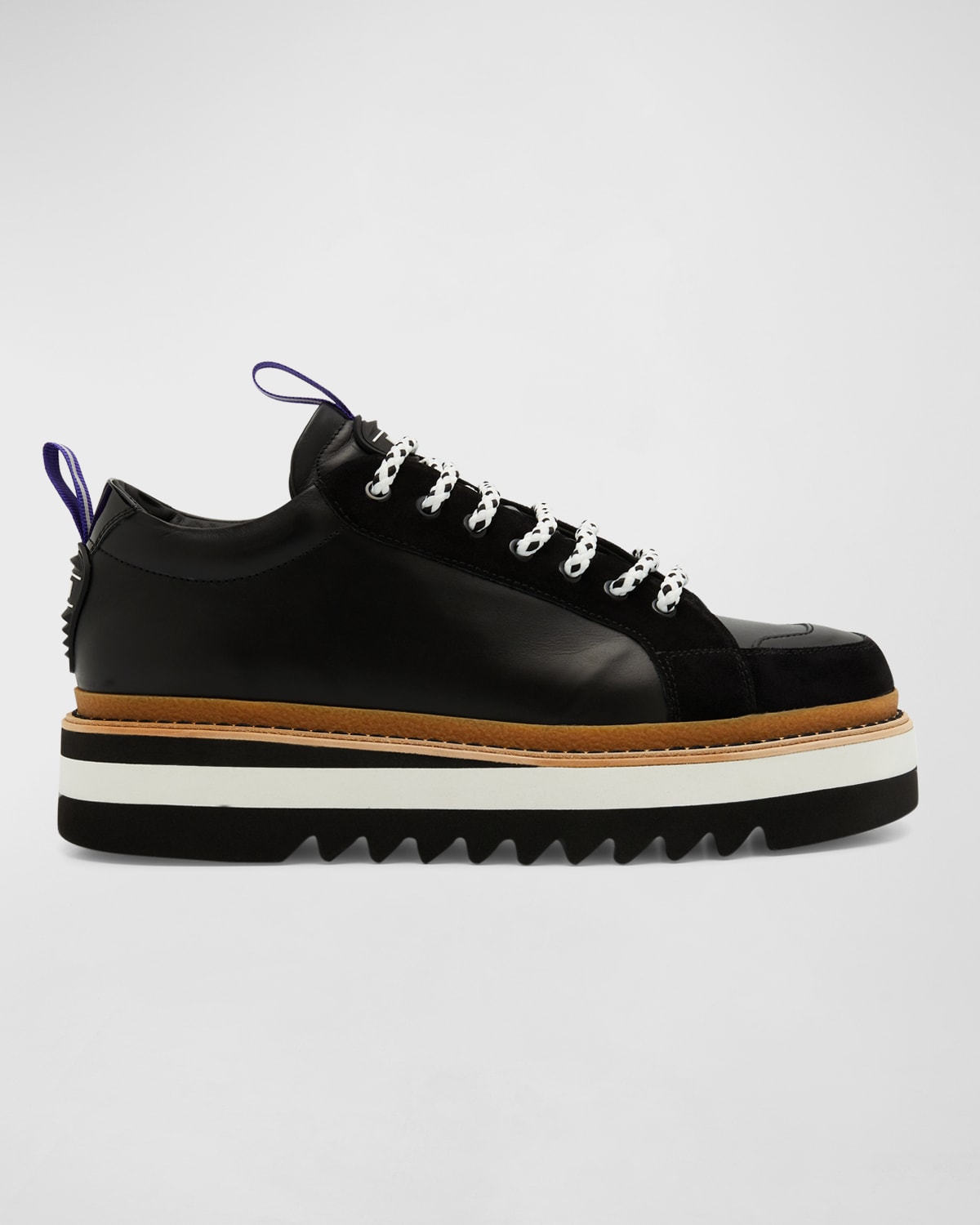 Moschino Men's City Trainer Leather Low-top Sneakers In Fantasy Color