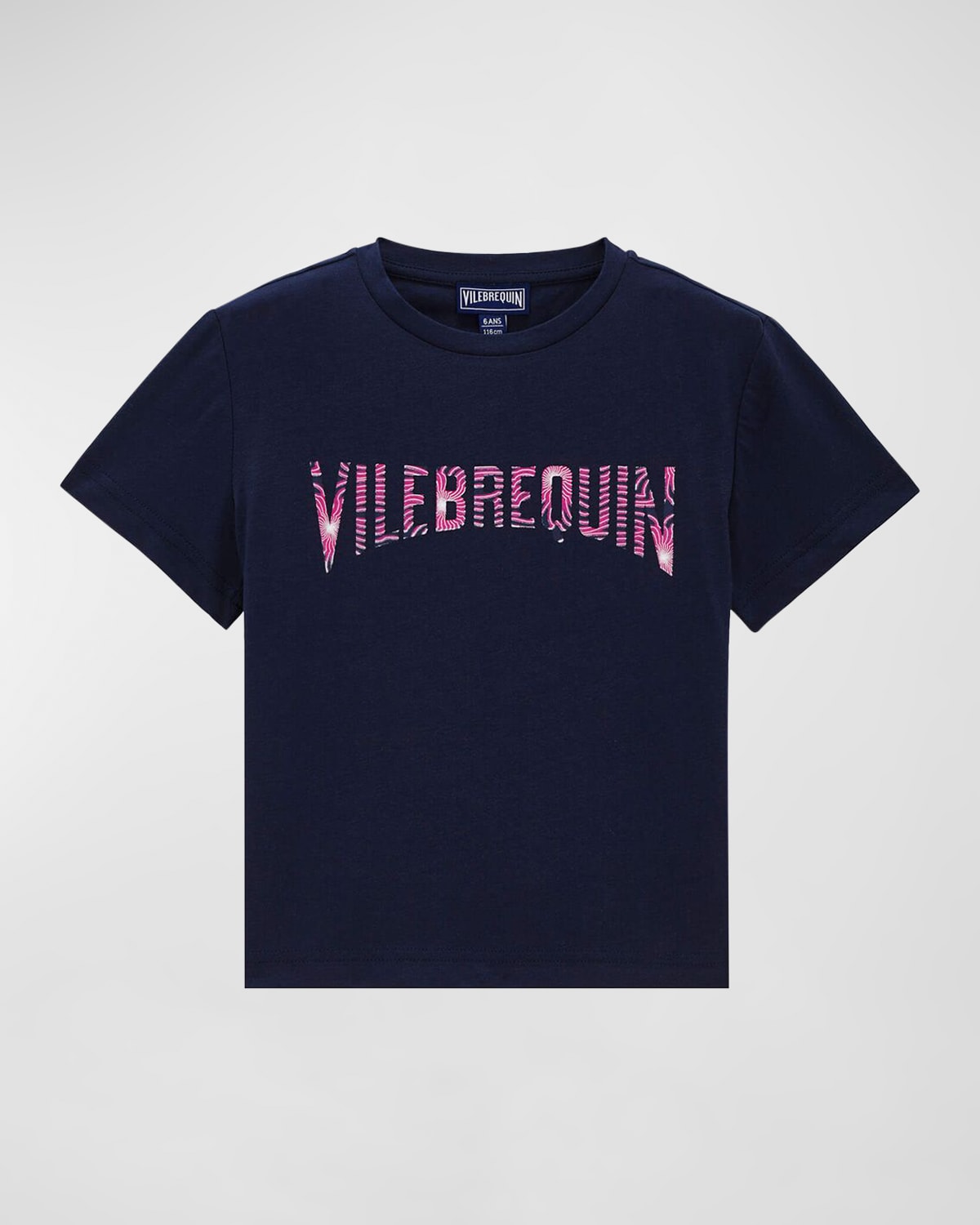 Vilebrequin Kids' Thomy Printed Cotton T-shirt In Navy