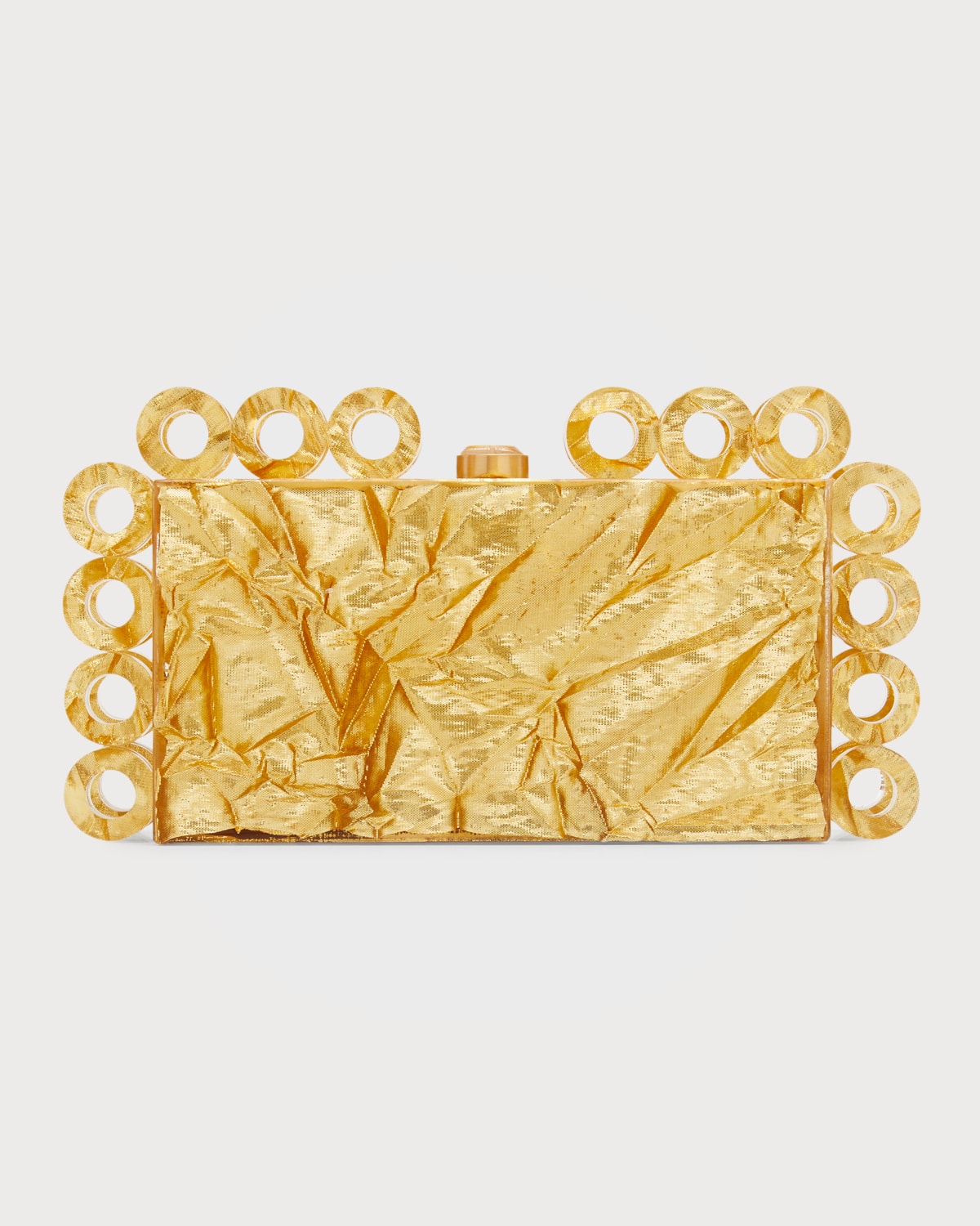 Cult Gaia Harlow Acrylic Clutch In Gold