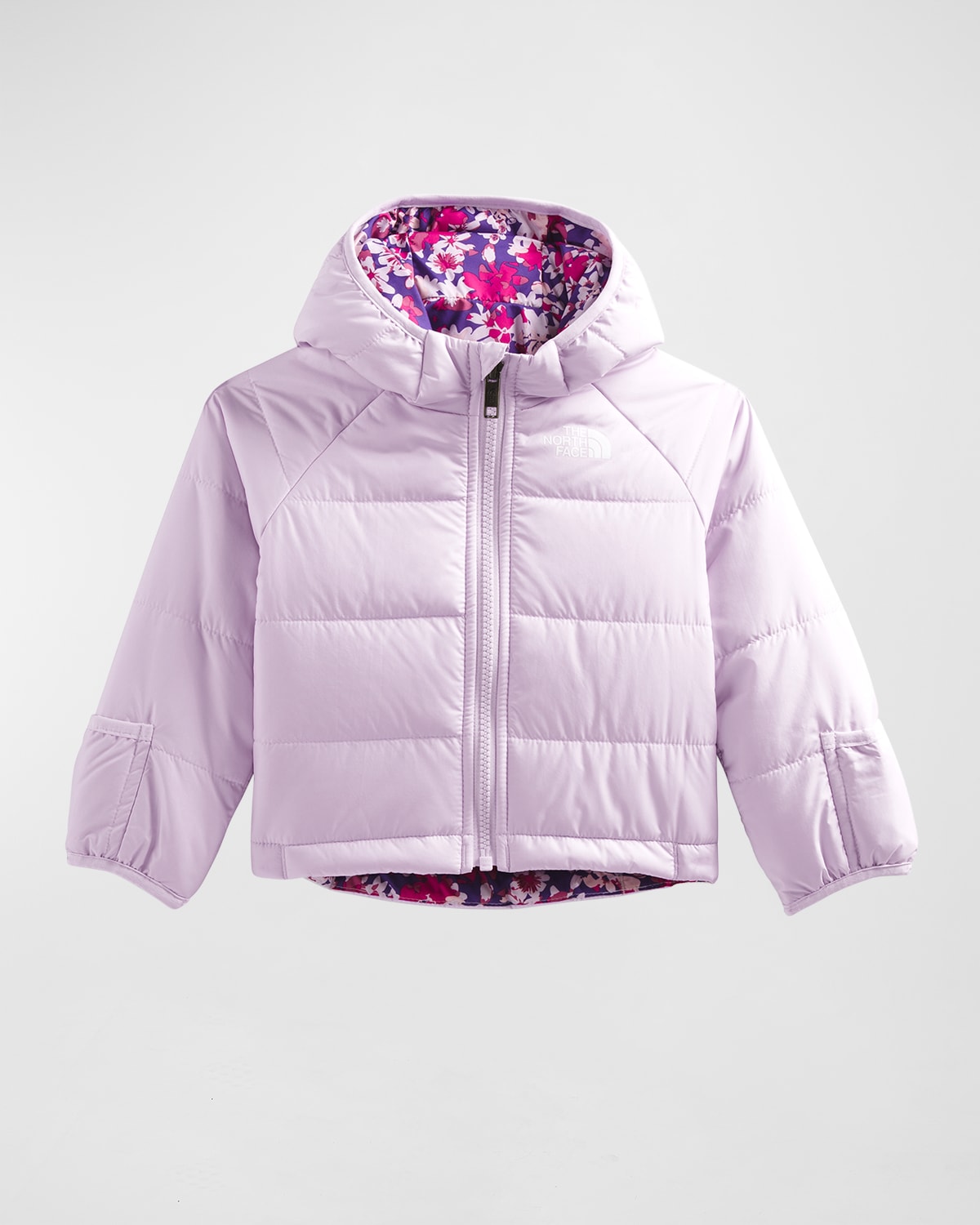 Girl's Perrito Reversible Printed Fleece Jacket, Size 6M-24M