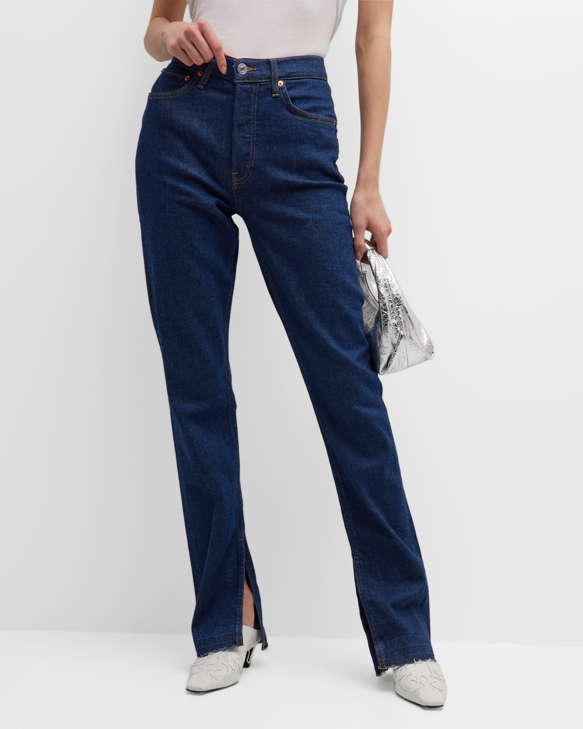 70s High Rise Skinny Boot Jeans