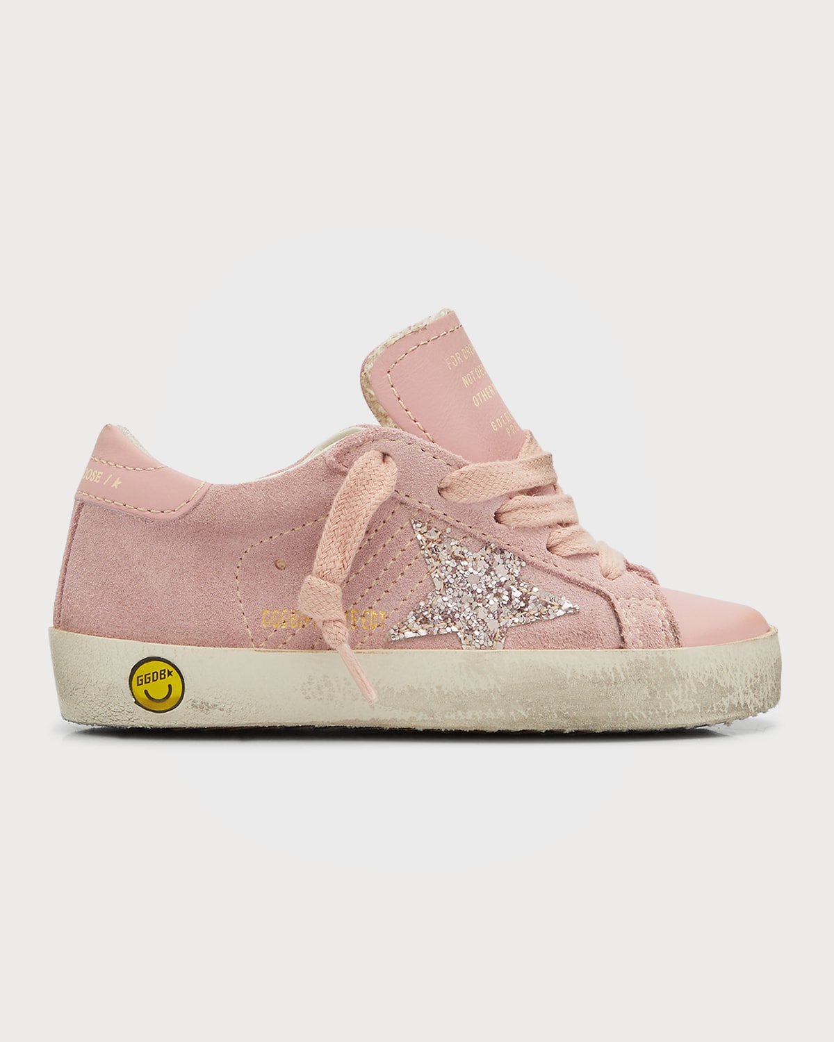 Golden Goose Kids' Girl's Crystal Leather Low-top Sneakers, Babies/toddlers In Pink