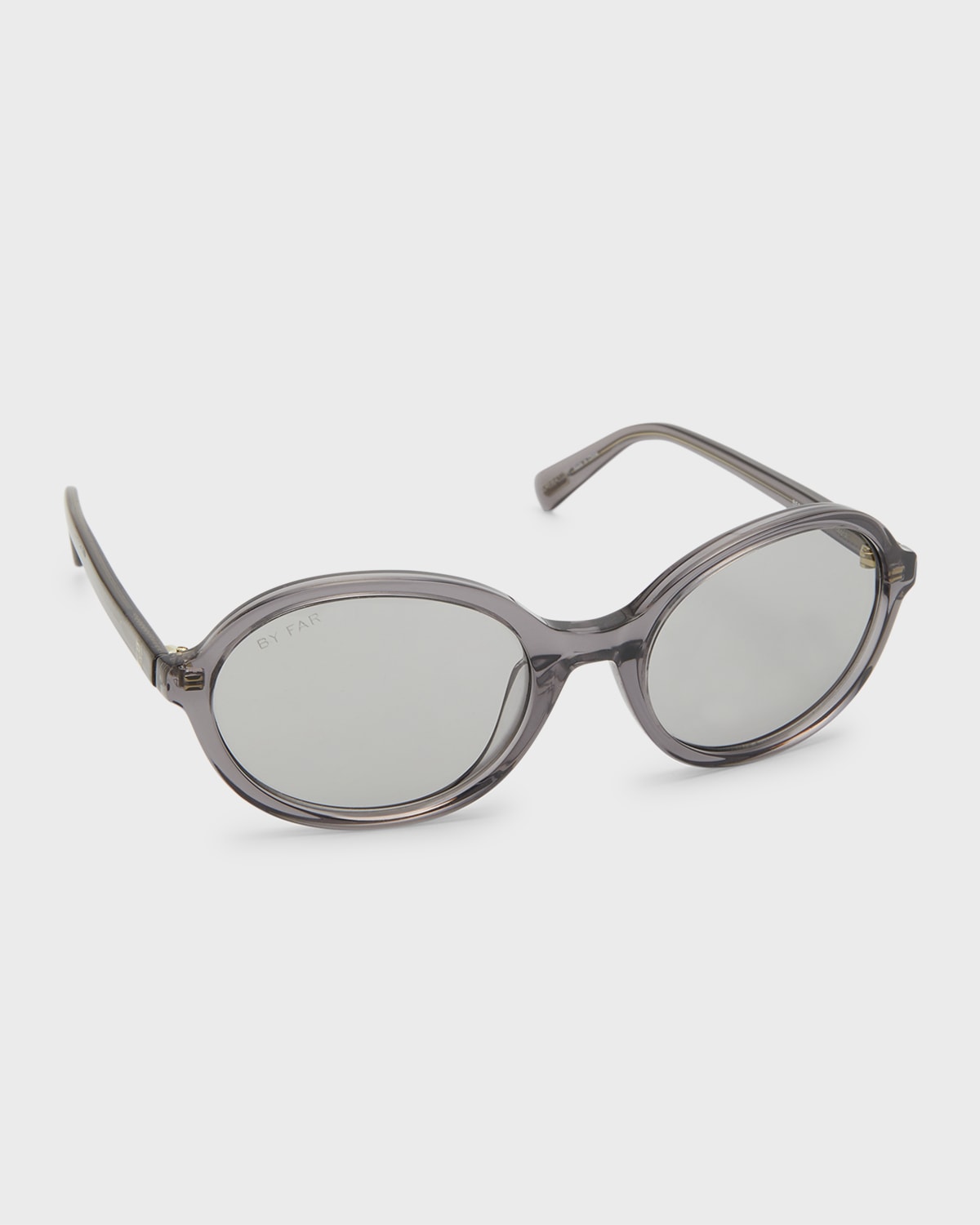 Velvet Semi-Transparent Round Acetate Sunglasses