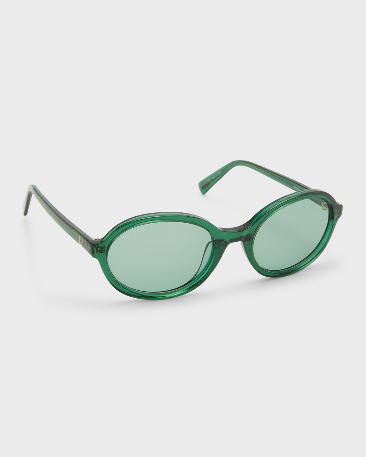 Velvet Semi-Transparent Round Acetate Sunglasses