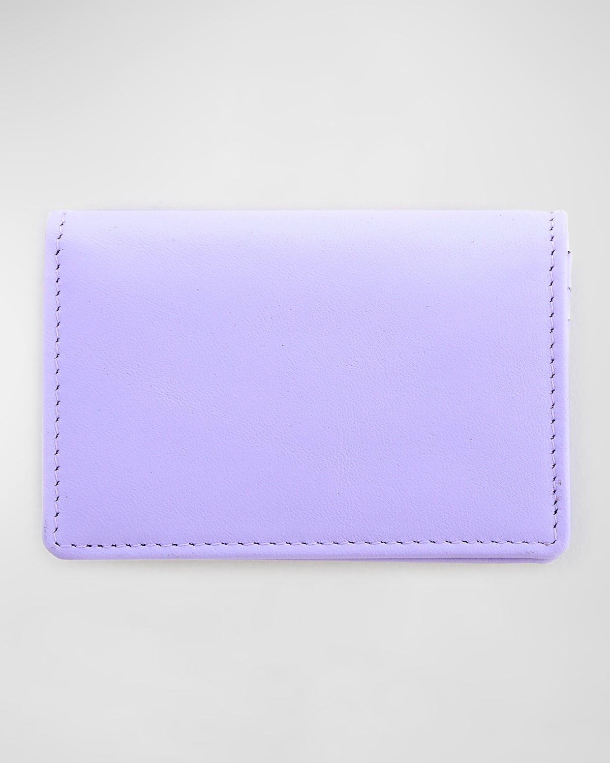 Royce New York Monogrammed Leather Card Holder Wallet In Lavender