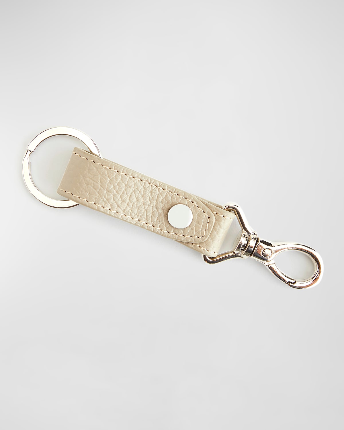 Royce New York Leather Valet Key Chain In Taupe