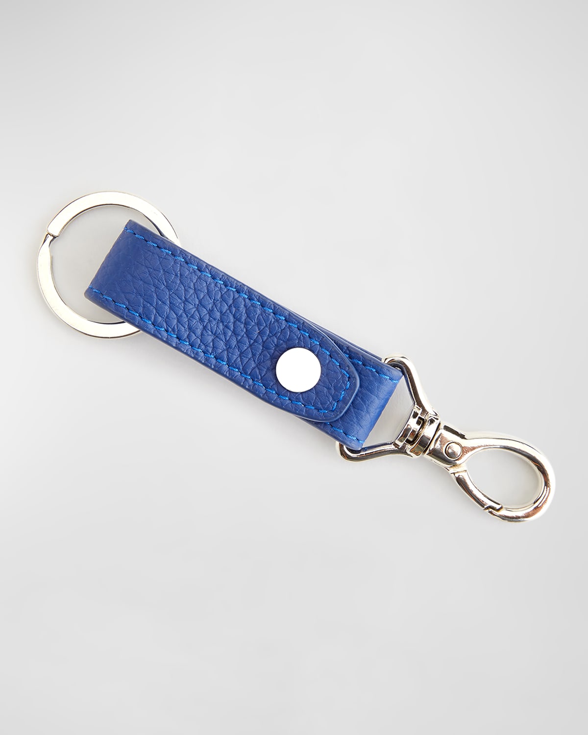 Royce New York Leather Valet Key Chain In Cobalt Blue
