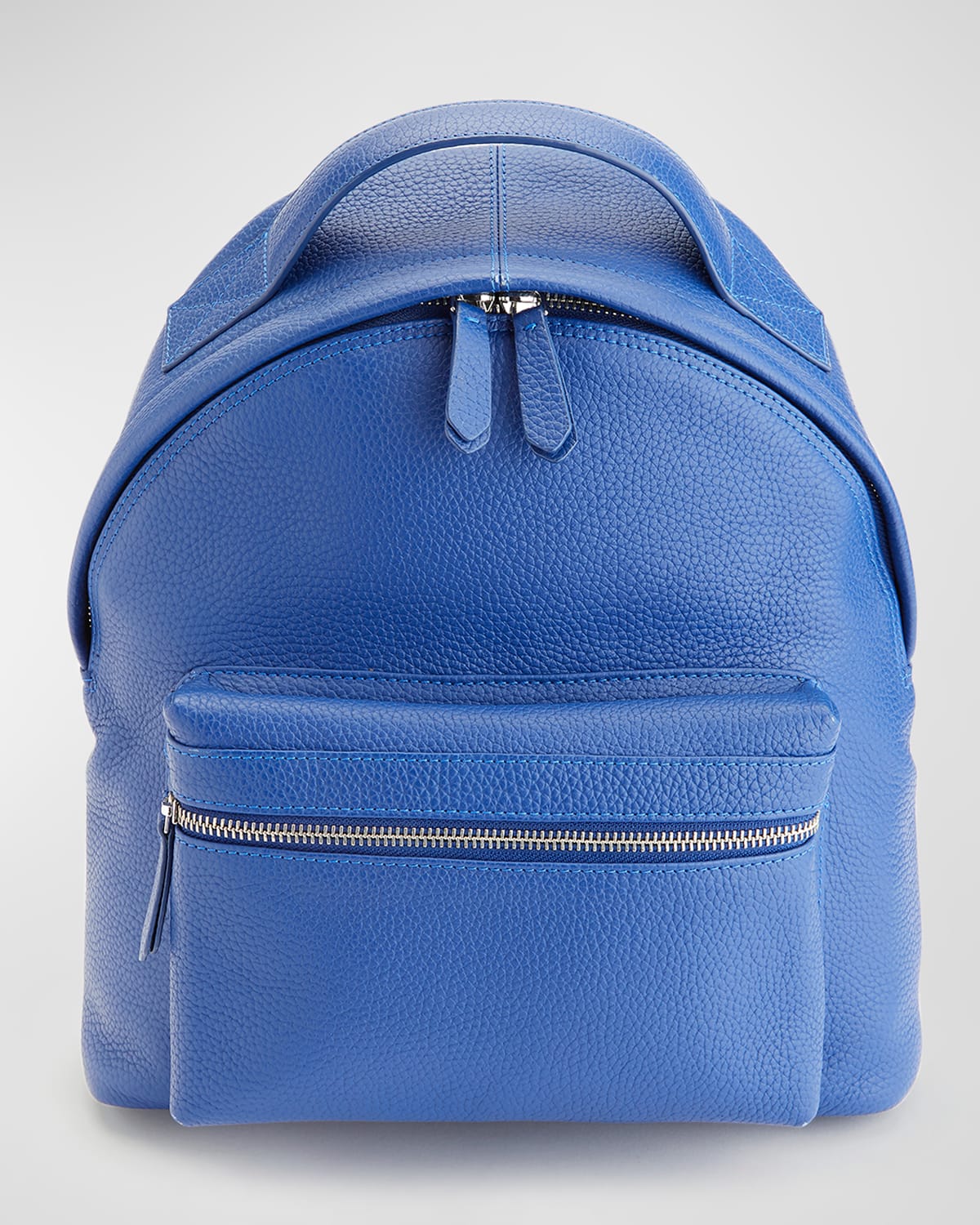 Royce New York Pebble Grain Leather 13" Laptop Backpack In Cobalt Blue
