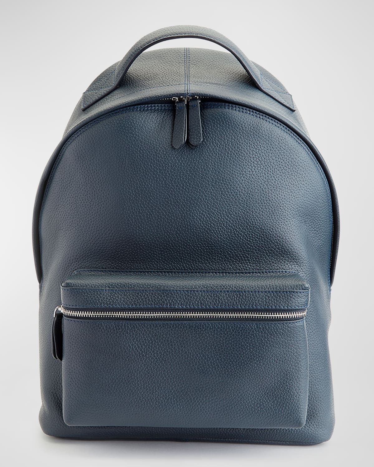 Royce New York Personalized Leather Executive Backpack In Navy Blue