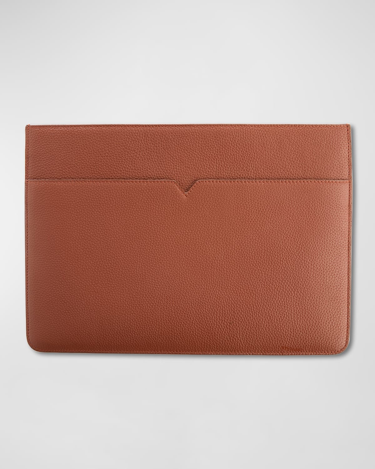 Royce New York Personalized Leather 13" Laptop Sleeve In Tan