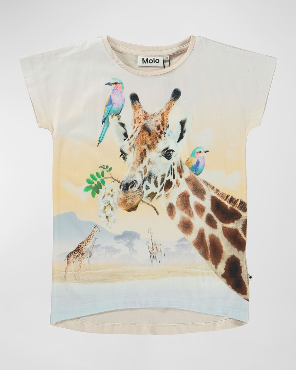Girl's Ragnhilde Giraffe Graphic T-Shirt, Size 3-6