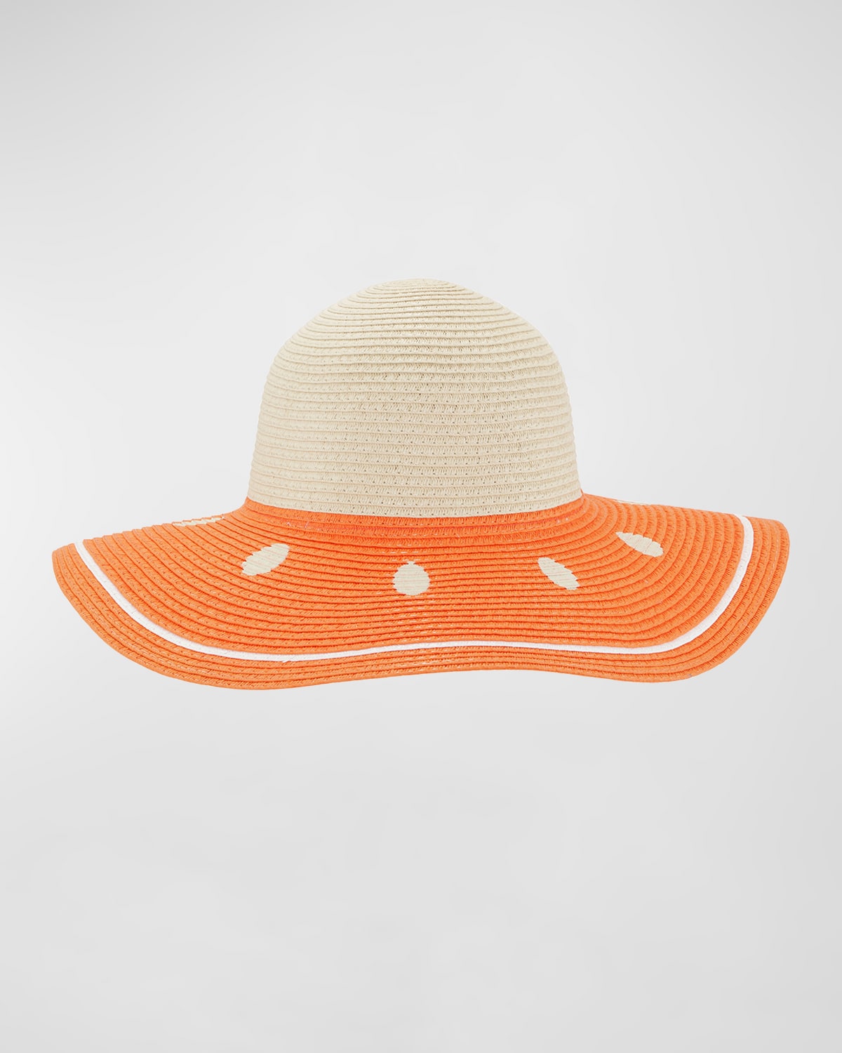Girl's Two-Tone Straw Hat
