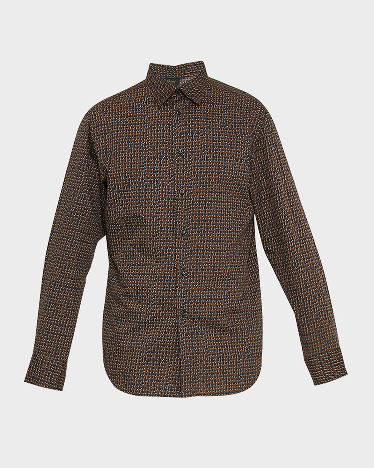 Men's Geometric-Print Sport Shirt
