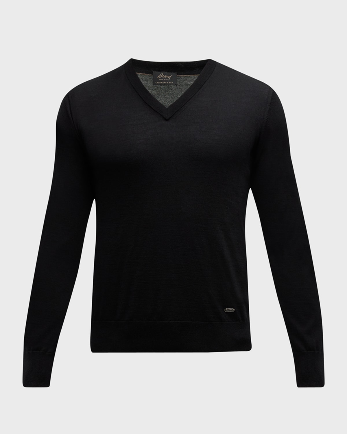 Men's V-Neck Cashmere-Silk Sweater