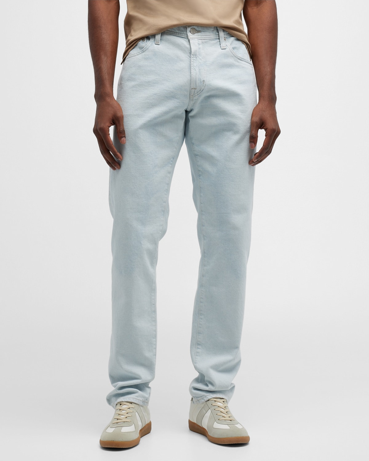 AG MEN'S TELLIS CROPPED STRAIGHT-LEG DENIM PANTS