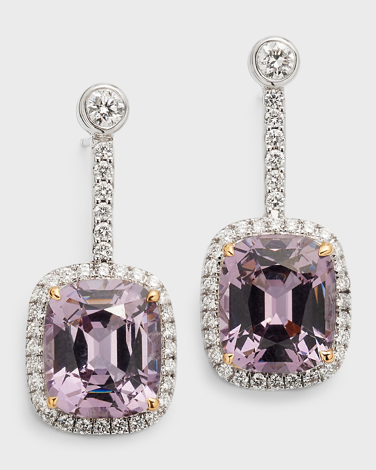 Alexander Laut Pave Set Diamond & Spinel Drop Earrings