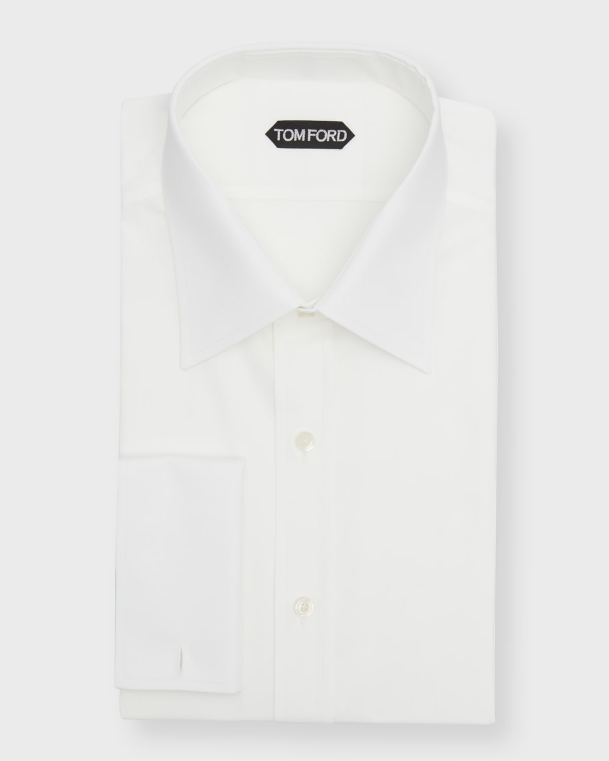 Tom Ford Men's French Cuff Slim Fit Dress Shirt In White