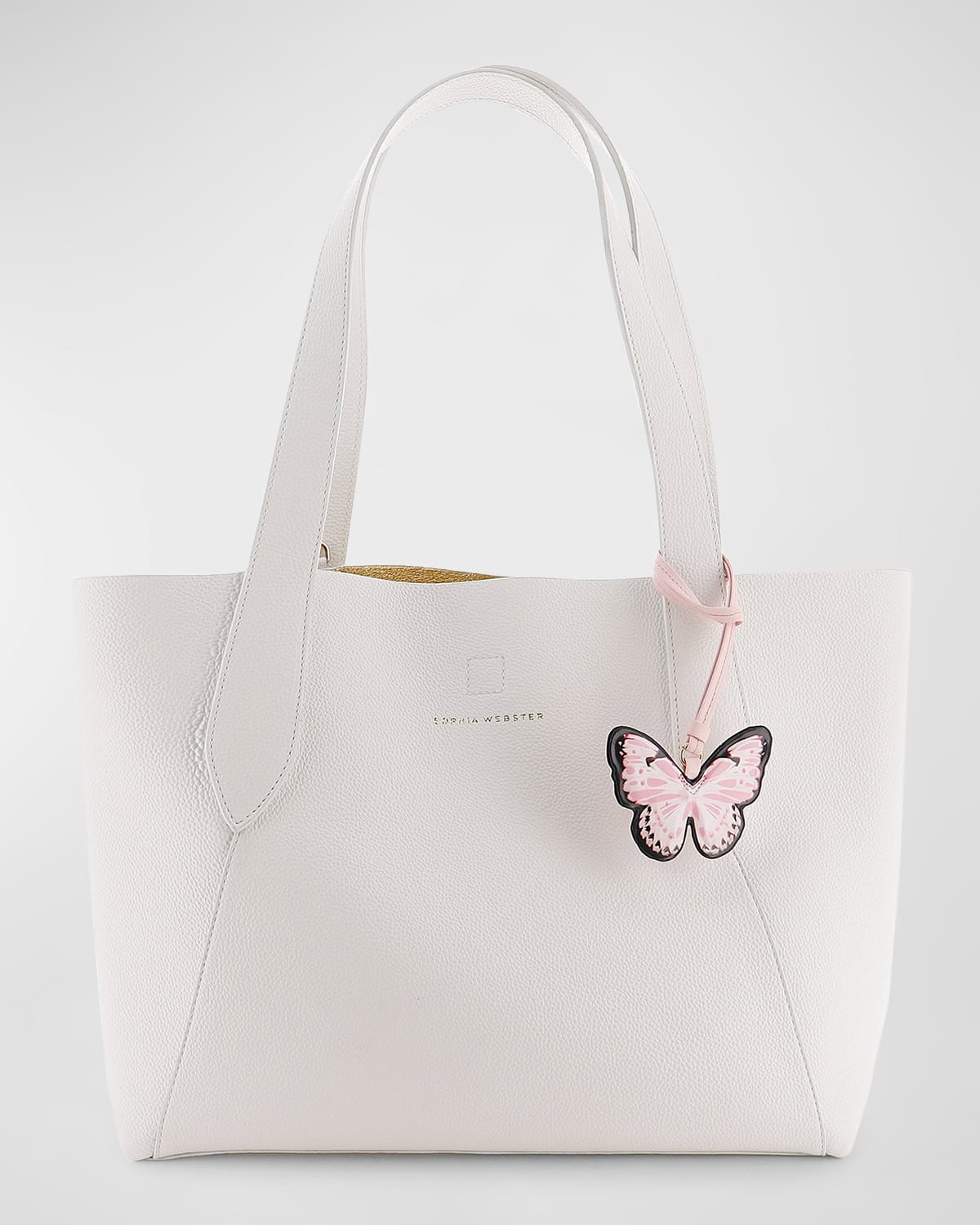 Sophia Webster Hola Butterfly Leather Tote Bag In White
