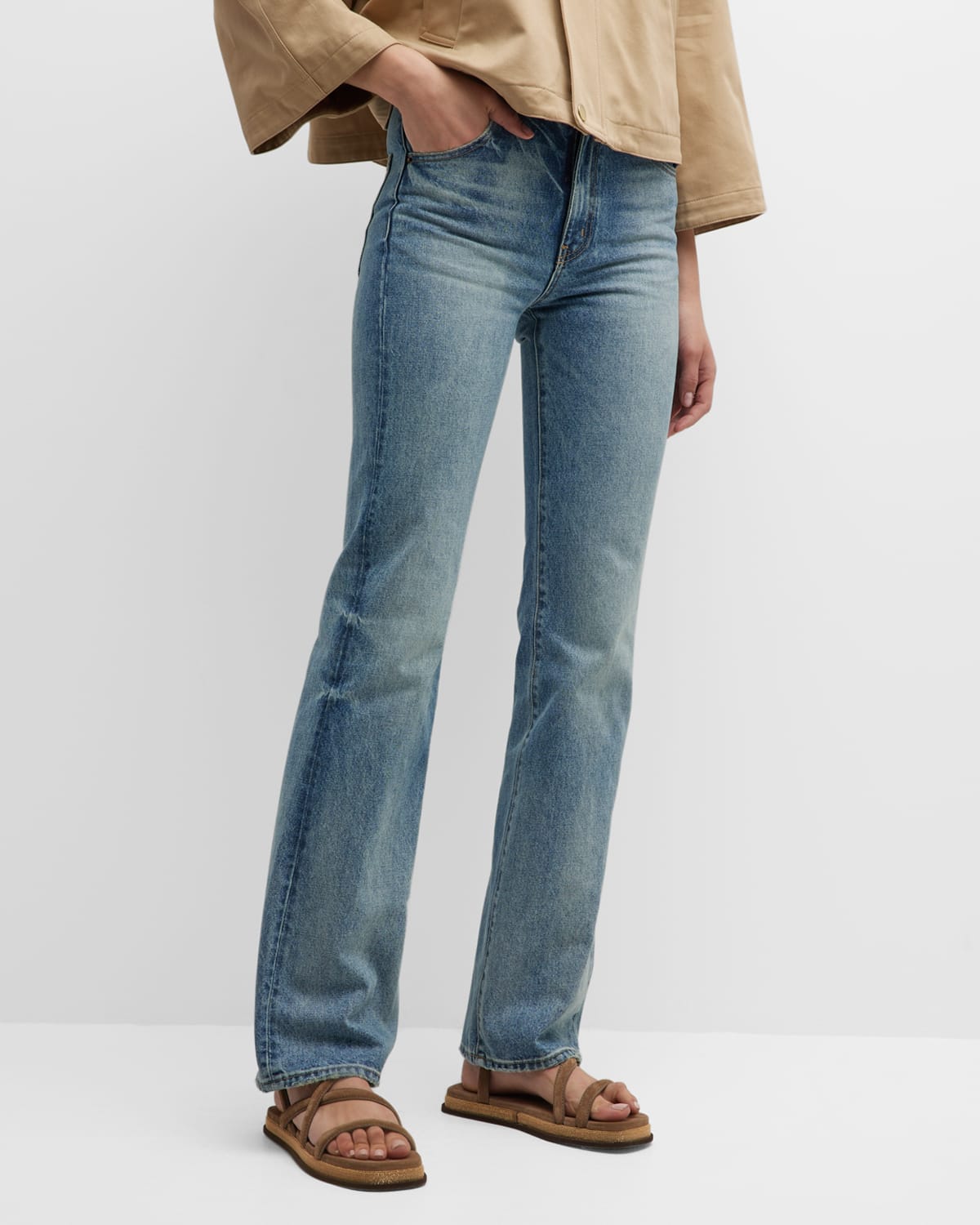 Joan high-rise straight-leg jeans