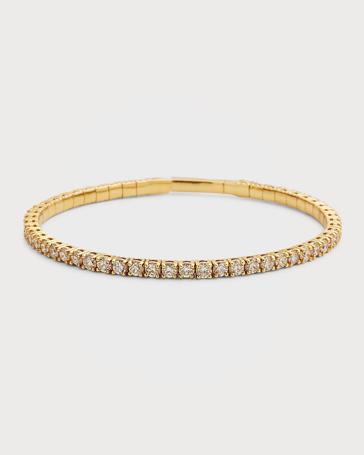 18K Yellow Gold Diamond Bangle Bracelet