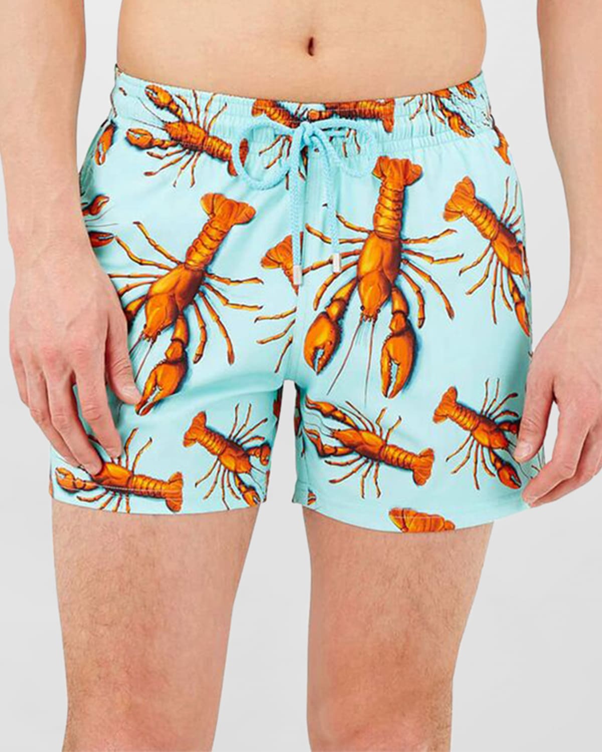 Men's Moorise Lobster-Print Swim Trunks