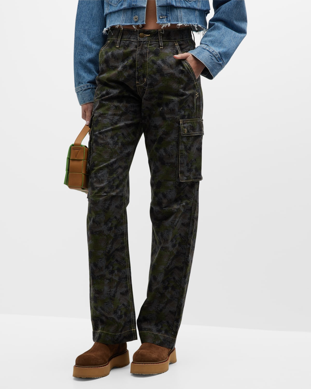 KSUBI SQUAD STRAIGHT-LEG CAMOUFLAGE CARGO trousers