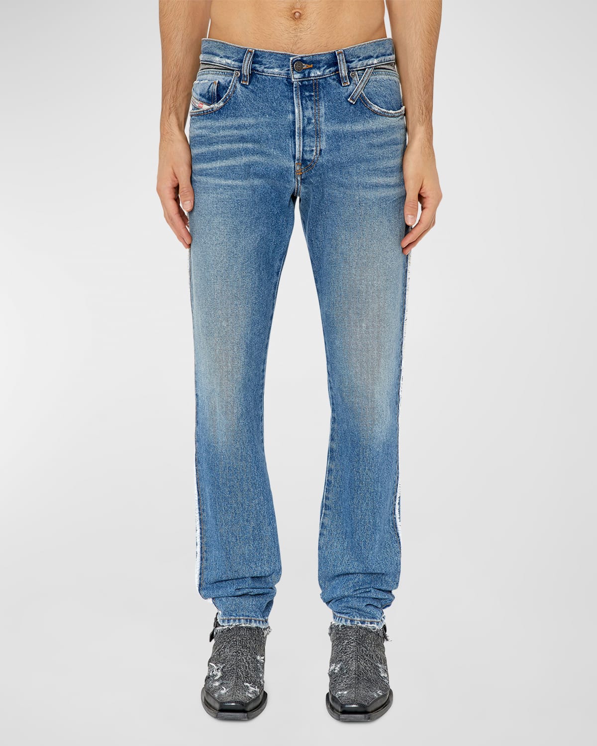 Diesel Men's Larkee Beex Tapered Fit Jeans In Denim