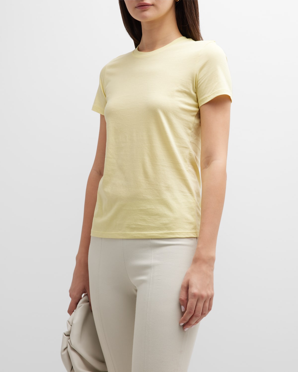 Vince Short-sleeve Cashmere-blend Tee In Melon Dew - 739ml