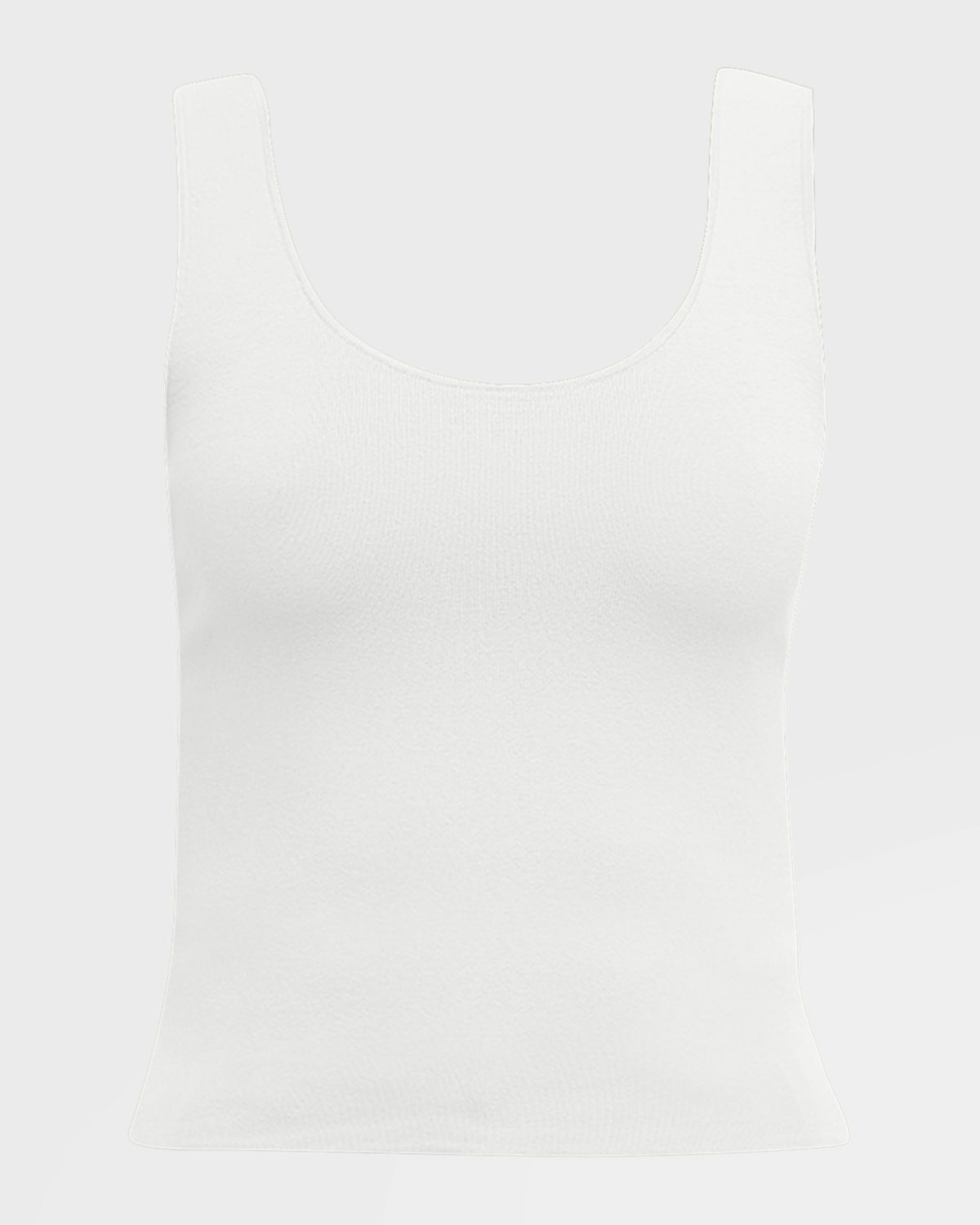 Vince Scoop-neck Tank Top In Optic White