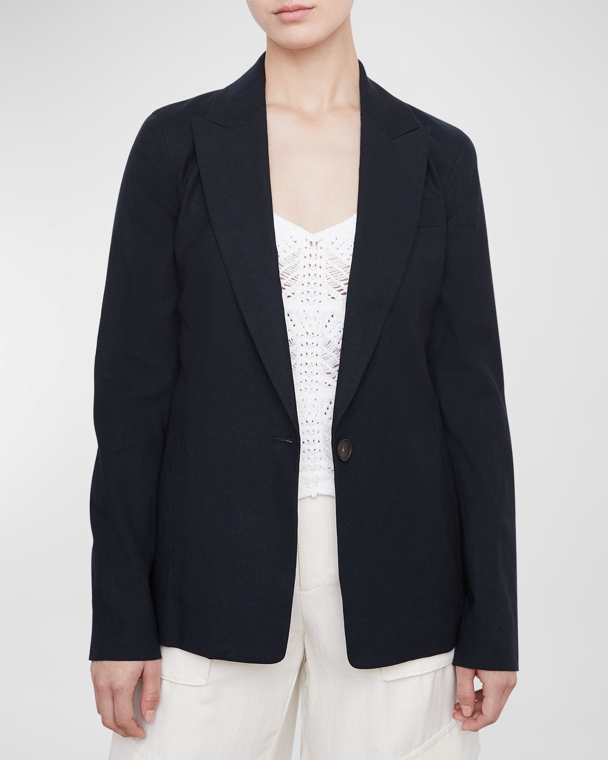 VINCE SINGLE-BREASTED BLAZER JACKET