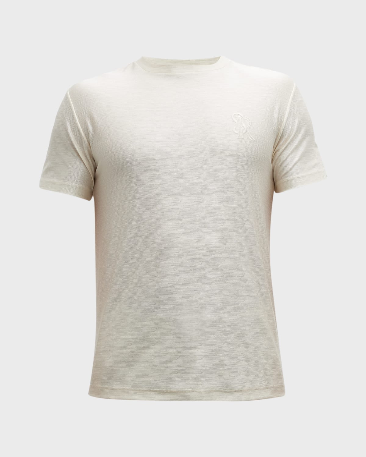 Men's Embroidered Silk T-Shirt