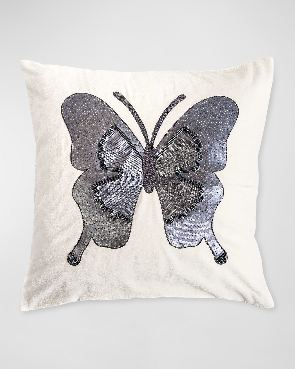 Mackenzie-childs Ivory Butterfly Pillow