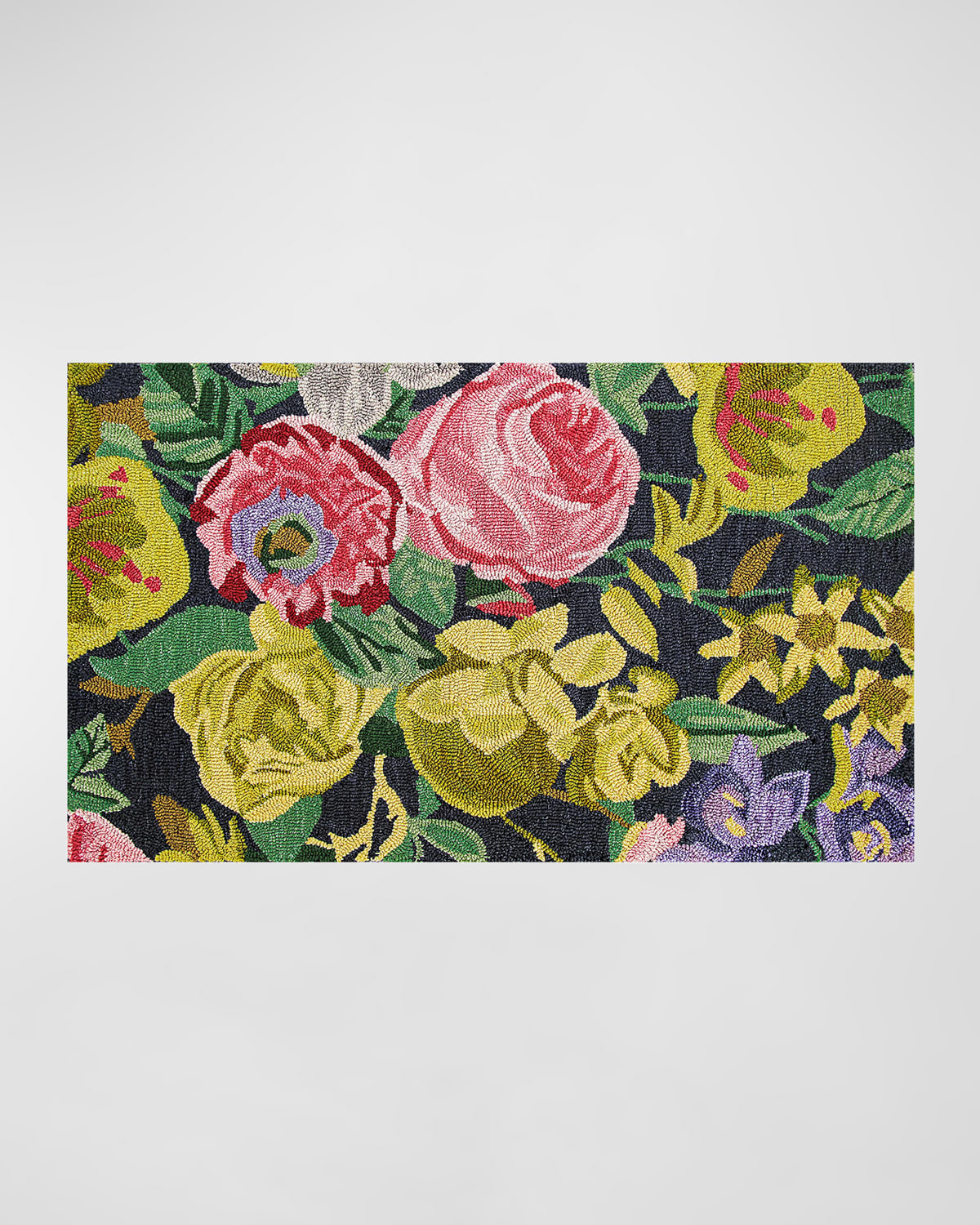 Mackenzie-childs Midnight Floral Wool Rug