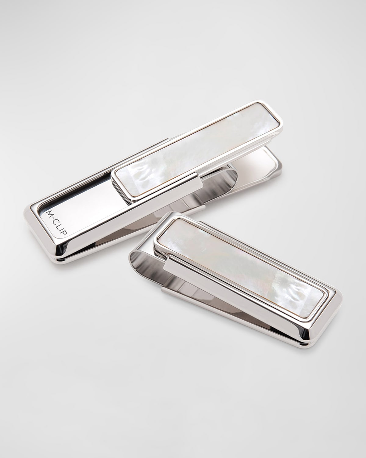 M Clip Men's Mother-of-pearl Money Clip In Silver