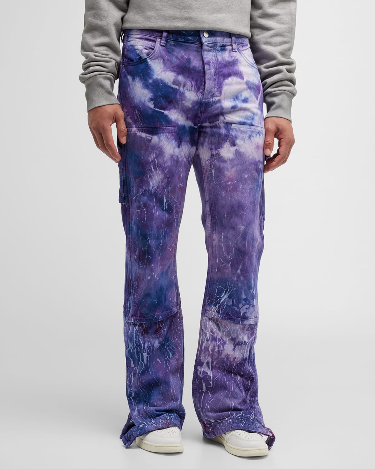 Men's Cracked Tie-Dye Carpenter Jeans