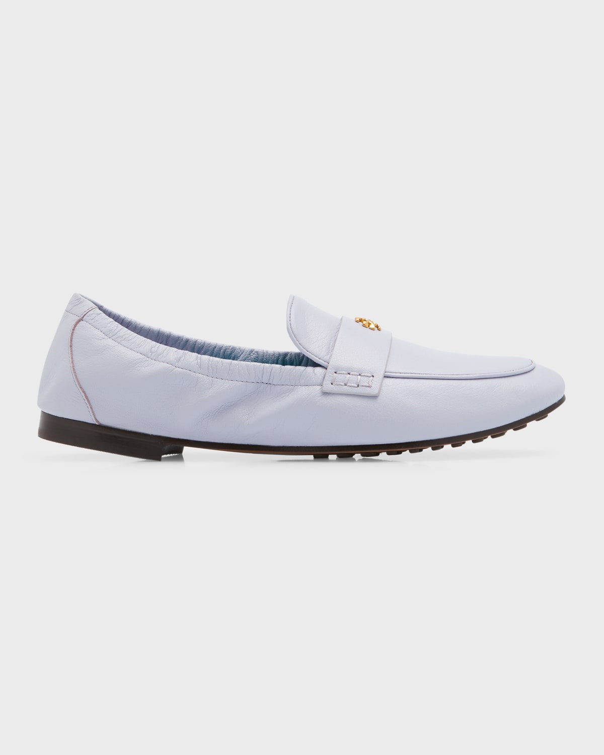 TORY BURCH LEATHER MINI MEDALLION BALLERINA LOAFERS