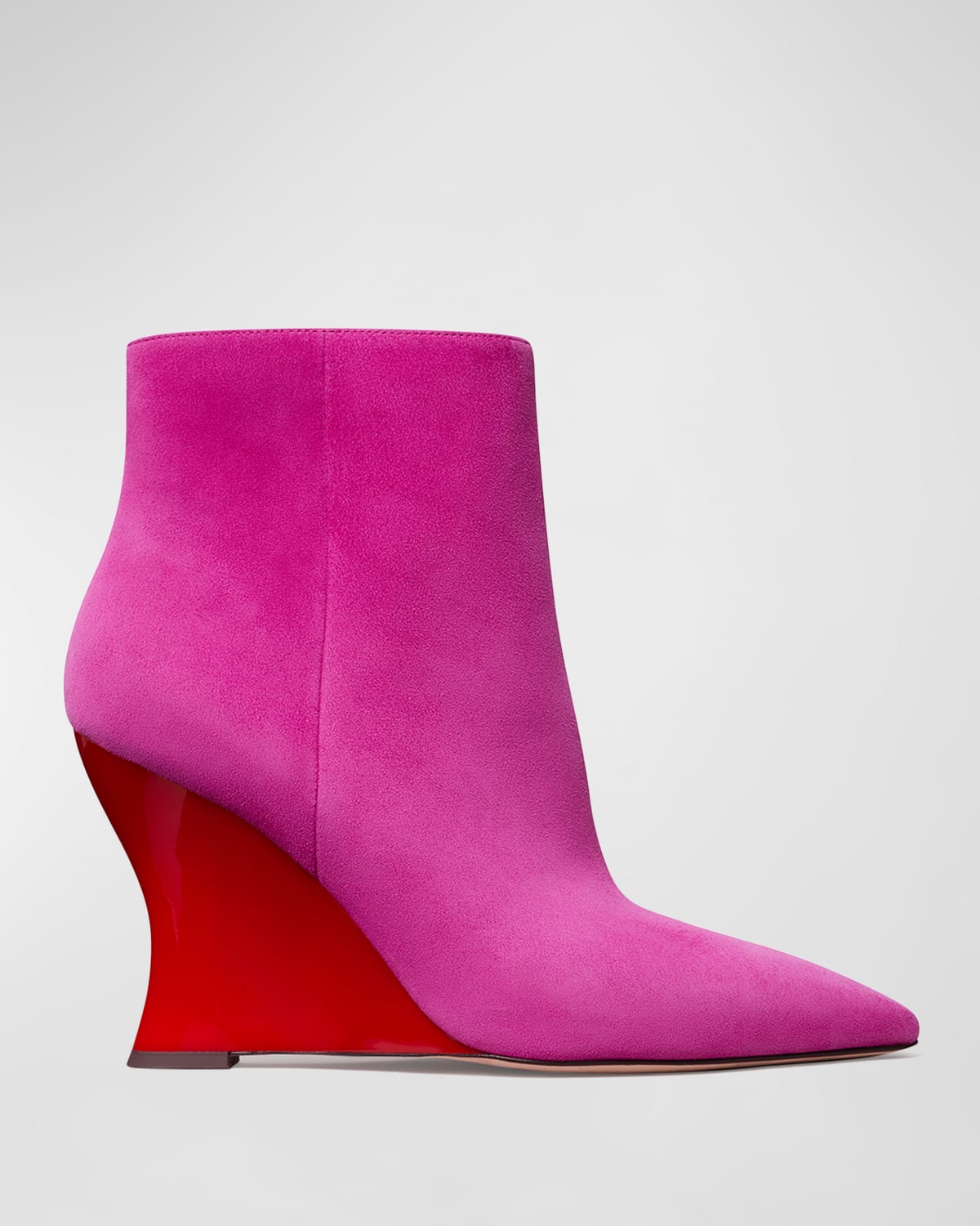 Tory Burch Sculpted Wedge Bootie In Fuchsia / Triple