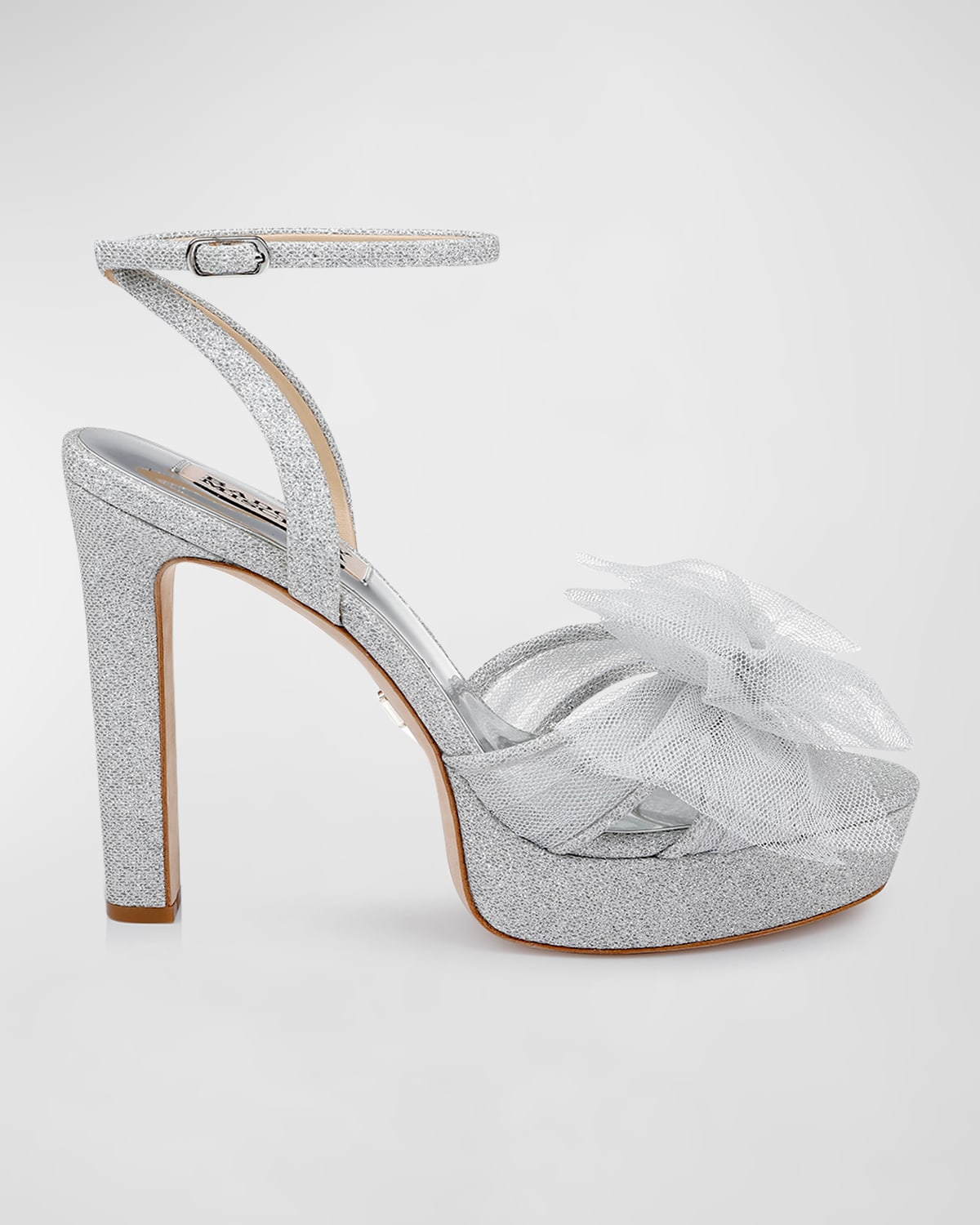 Badgley Mischka Sophie Tulle Bow Platform Sandals Smart Closet
