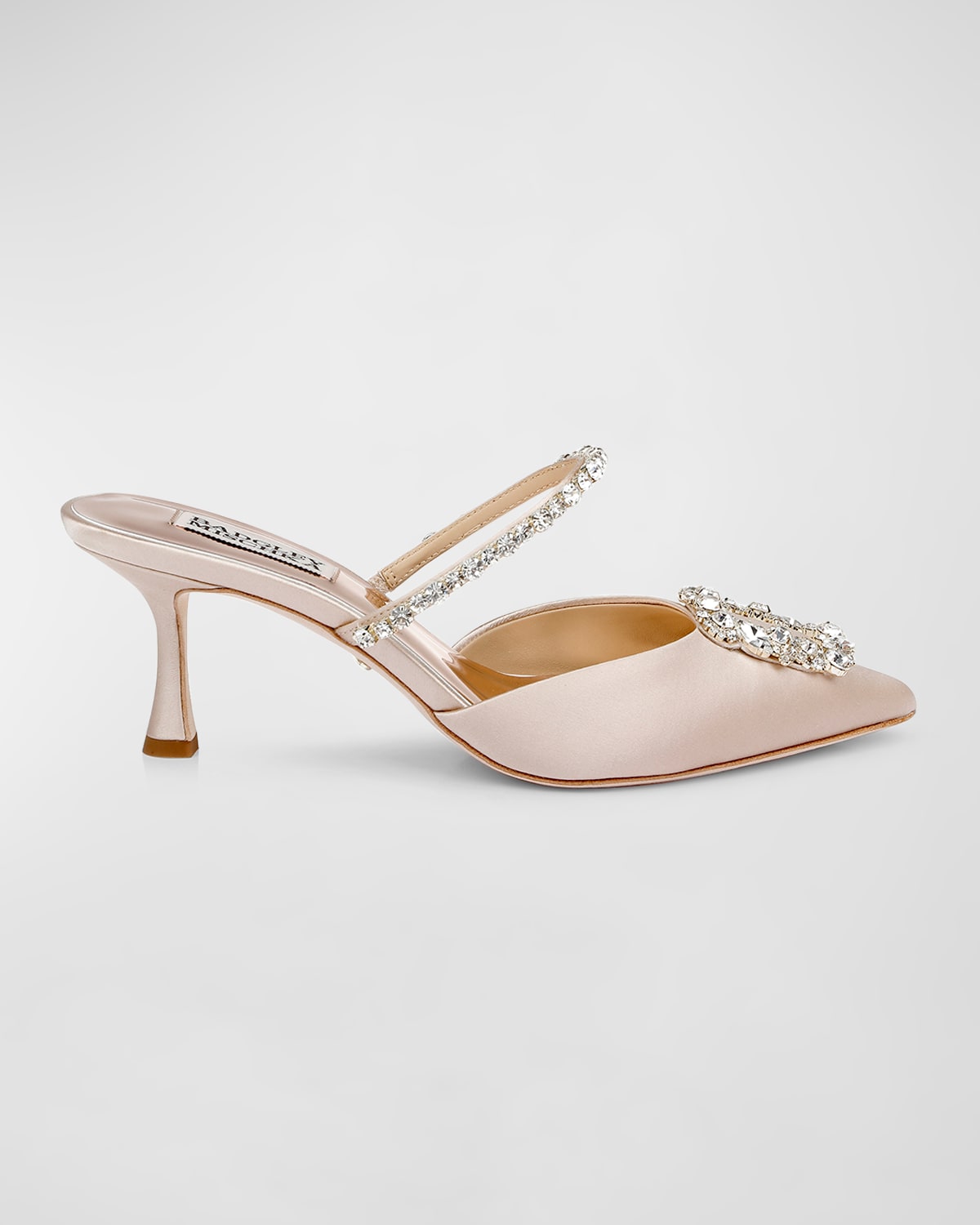 Flutter Buckle Embellished Pointed Mules