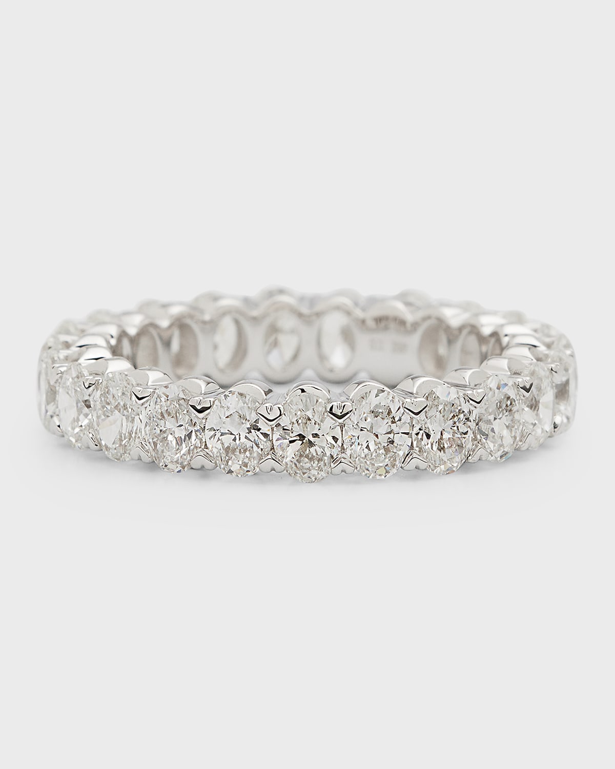 Neiman Marcus Diamonds 18K White Gold Oval Diamond Eternity Band, Size 6