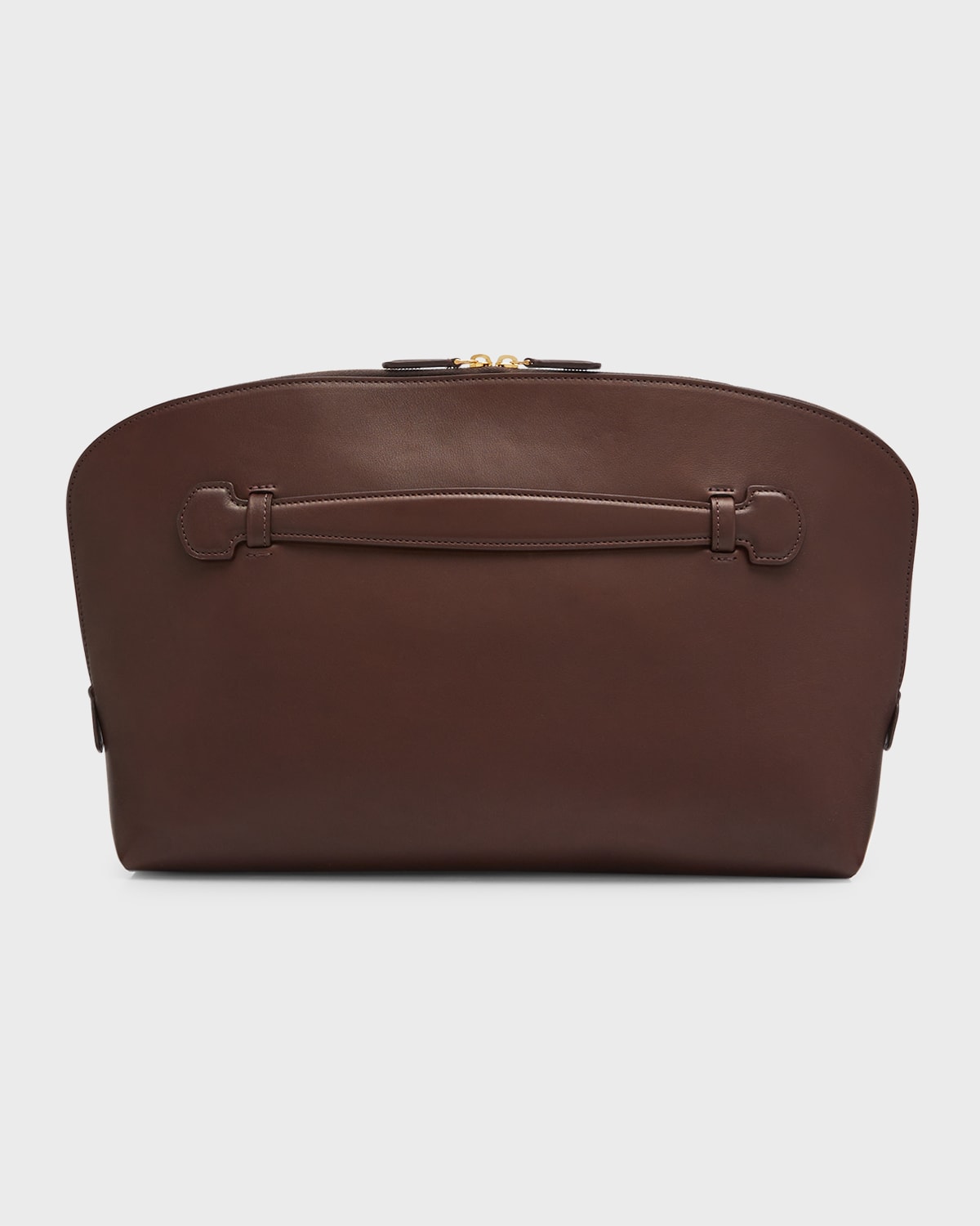 THE ROW ELLIE CLUTCH BAG IN SADDLE LEATHER