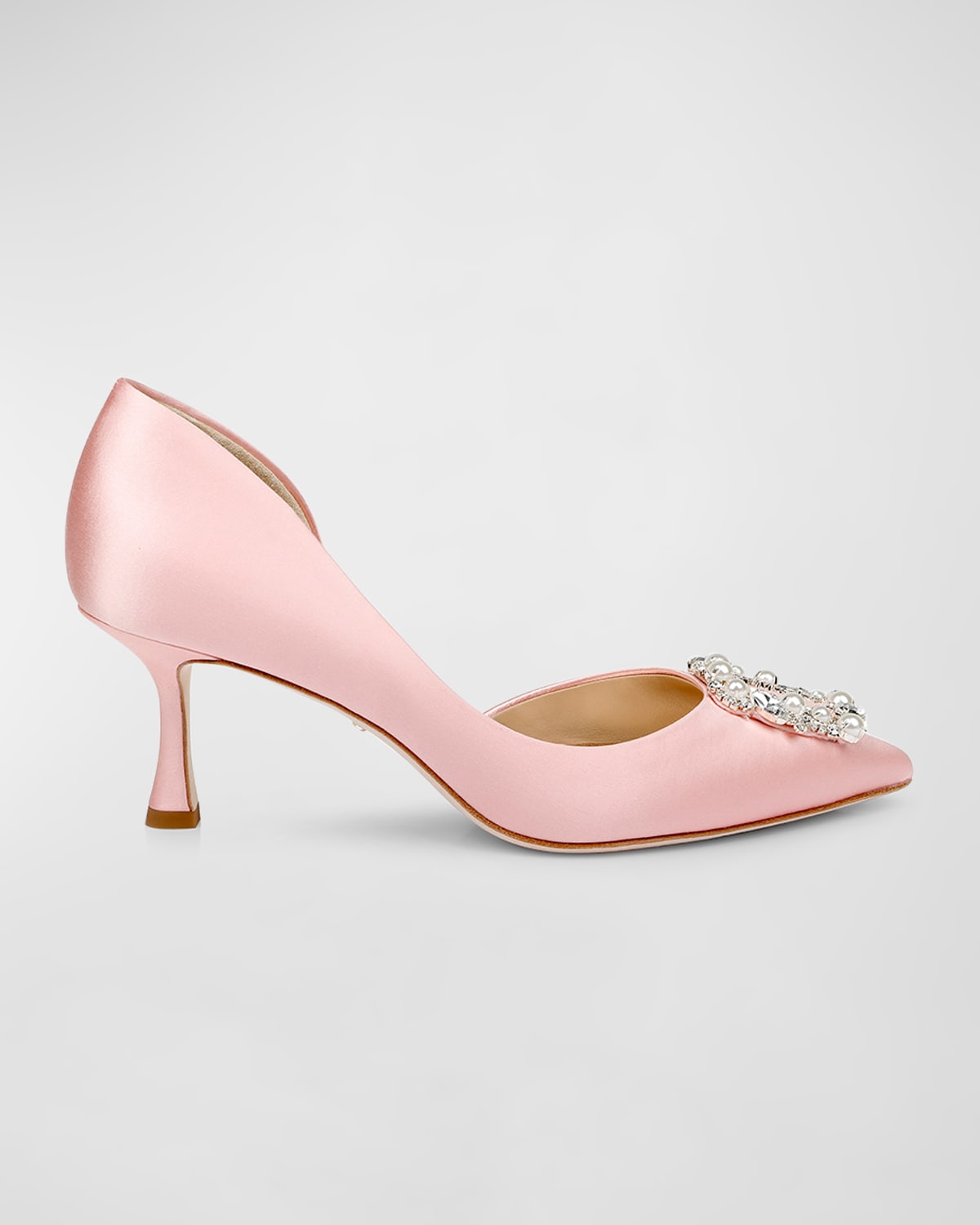Badgley Mischka Fabia Embellished Pointed Toe Pump In Rose Pink